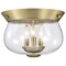 Nuvo Boliver 3-Light Flush Mount Vintage Brass Clear Seeded Glass 60/7807 - alternate 4